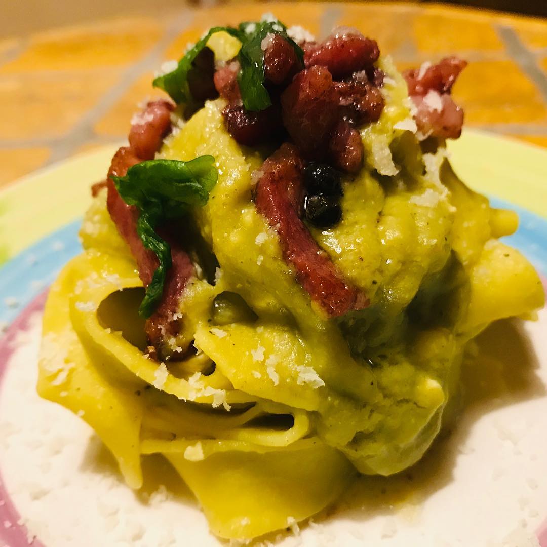Broad Beans Bacon Pappardelle